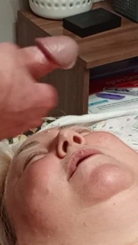 Neighbor Gets a Mouthful of Cum After I Jerk off My Dick