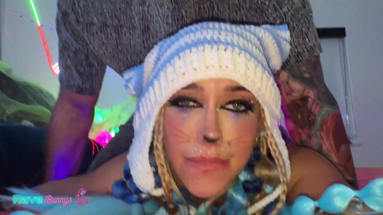 Rave Bunnys: Lusty Bunny Khloe Kapri Gets Her Face Covered in Cum!