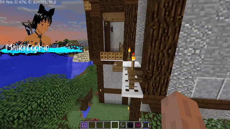 Manor Cookie: MineCraft Jenny Mod трахает Galath и суккуб и анальный трах