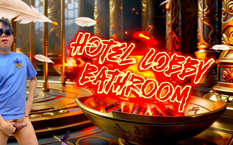 A Cock Lover Guy Sucks a Stranger’s Cock in Hotel Lobby Bathroom (Audio Gay Sex Stories)