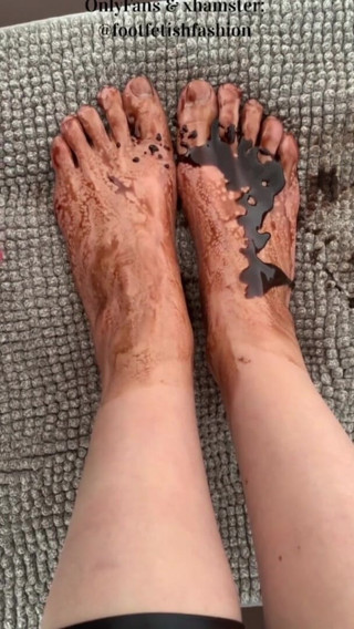 FootFetishFashion: Foot massage with chocolate, part 2/2