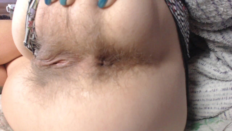 Risky Hairy Couple: Sehr nahaufnahme nasses, schlampiges analfingern