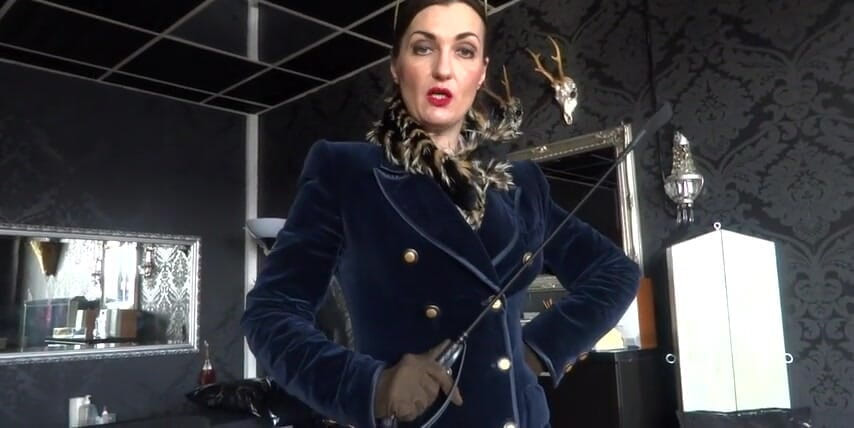 Lady Victoria Valente: Cum on my riding boots boy and whinny for me!