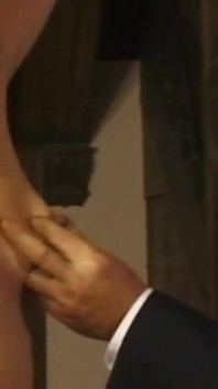 Masked blonde girl humiliating hanging out