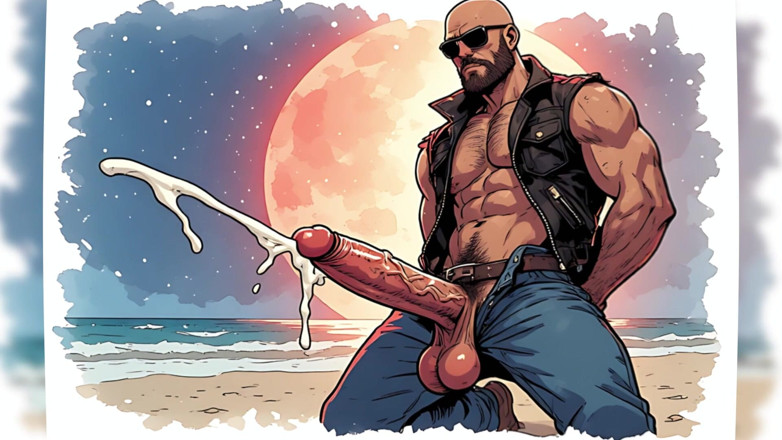 Erotic Man: Hot Biker Men Cocks Out (ai)