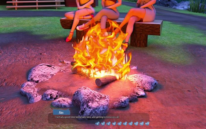 3D cartoon porn: Help de hotties 36: Kampvuurbekentenissen - levensverhalen onder de sterren