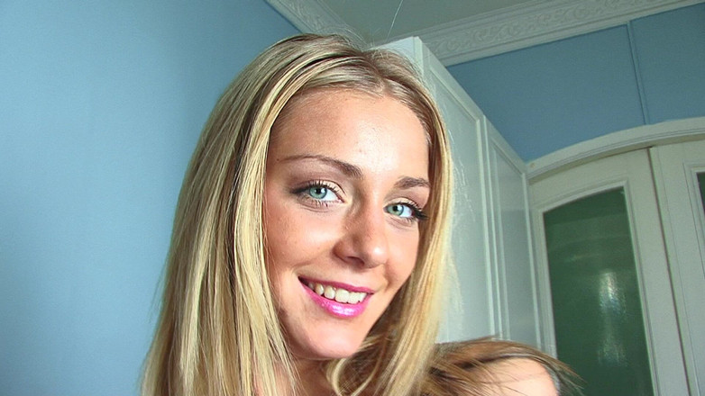 European fresh porn: Young Blonde in Black Stockings Shows off Her Divine Body