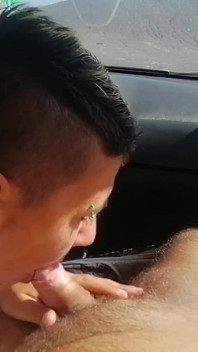 A quick blowjob in our car