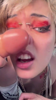 Nose Fetish Cute Goth Rubs Your Cock All Over Her Button Nose Pig Nose Flaring JOI Cum Inside My Nose