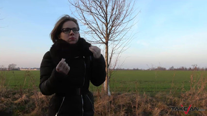Take Van: Small tiny babe found in the fields and cum covered...