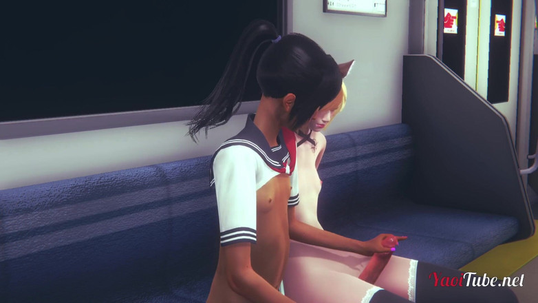 Yaoitube: Yaoi Femboy - Nekoi se Simon 2 Femboys Tvrdý sex