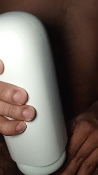 Straight Guy Unboxes Sex Toy and Ends up Cumming Three Times with It