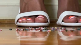 Giantess Pink Foxx in White Heels