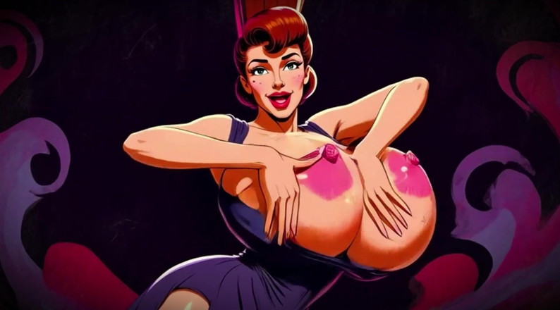 Huge Boobs: Cewek seksi ai kartun dengan toket besar lagi gemetar