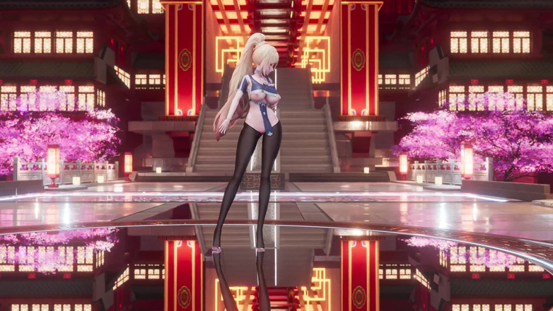 MikuMotion: [mmd] Marionette đồng phục khiêu dâm vớ đen