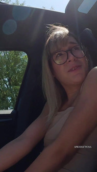 Desperately Wetting Panties, Golden Shower and Mouth Piss in My New Car