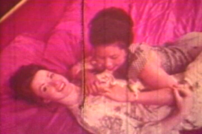 Lovers Of Vintage: Vintage Red-tinted Lesbian Classic with Retro Bedroom Lovers