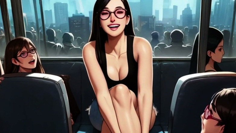 Spicy Toons: Lin Gives a Footjob on the Train