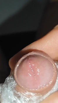 Dick in Plastic Ball Helps with Masturbation.