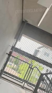 Risky dares outdoor parking garage