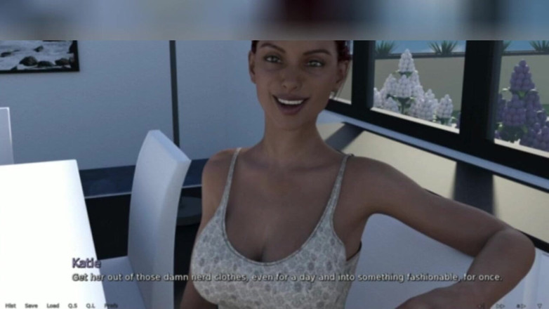3DXXXTEEN2 Cartoon: Une MILF, deux filles. Dessin animé porno en 3D, sexe