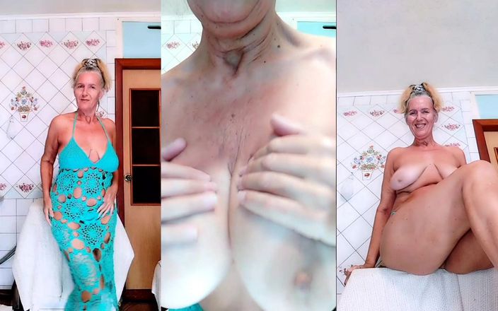 Lukerya: Lustiger striptease einer heißen hausfrau in der küche