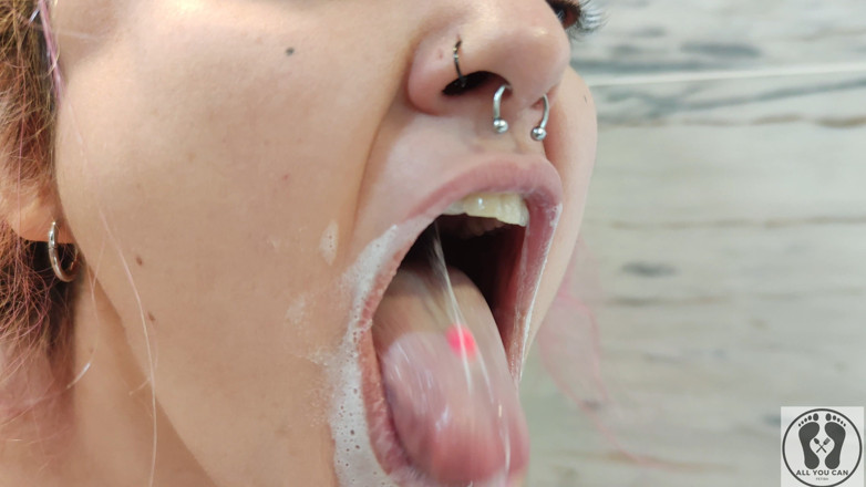 All You Can Fetish: 4K Mulut Lidah Uvula Menghadapi Berus Gigi – Imej Kualiti Yang...