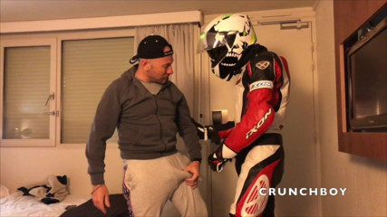 Sex humiliation with french lads: Sex humiliation at the hotel with straight motorbiker