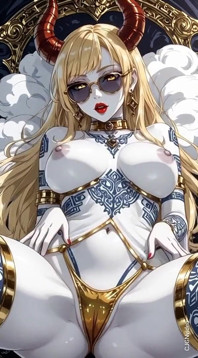 118. My White Demon in a Cloud Sexy Pose (ai Animation)