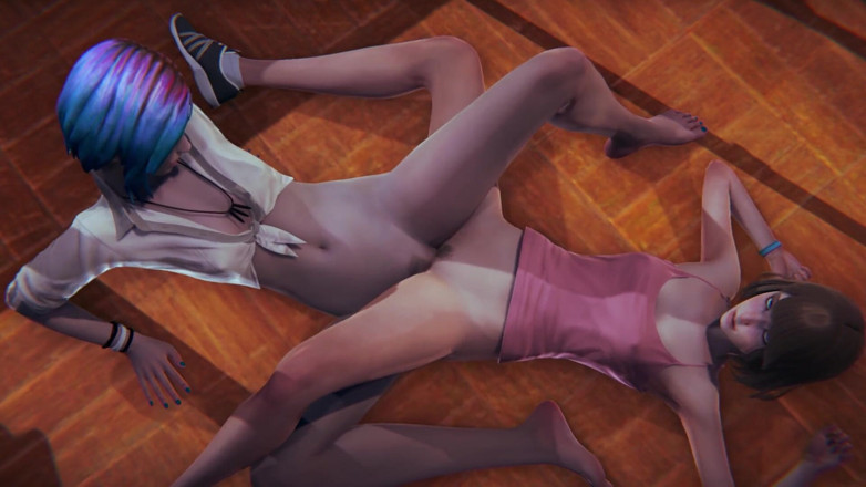 Waifu club 3D: Max dan Chloe tribbing dan pancut bersama