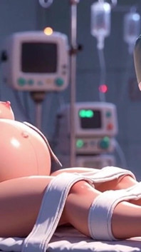 Zlobivá doktorka saje prsty těhotné pacientky při operaci