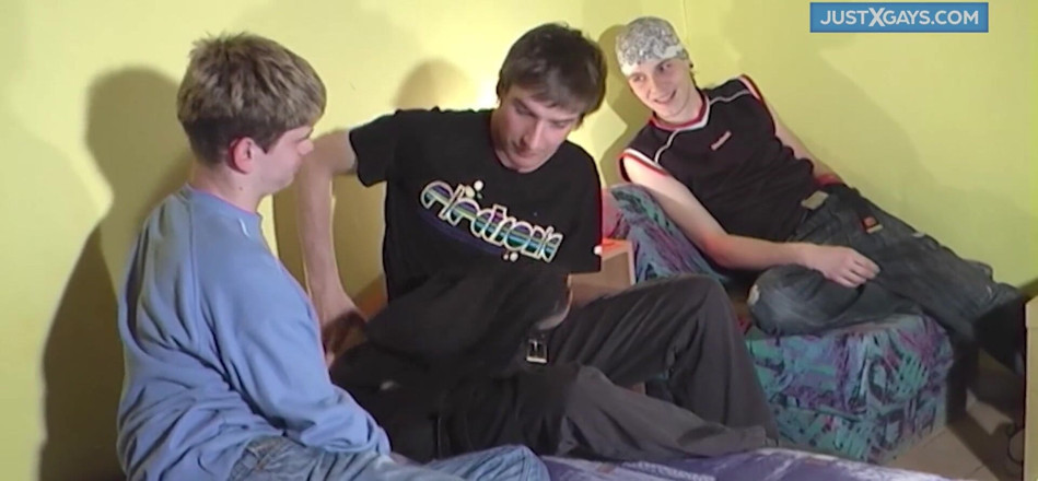 Just x gays: Gay trio blowjob outside and fuck in my room