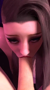 Sexy cyberpunk-mädchen blowjob in pOV