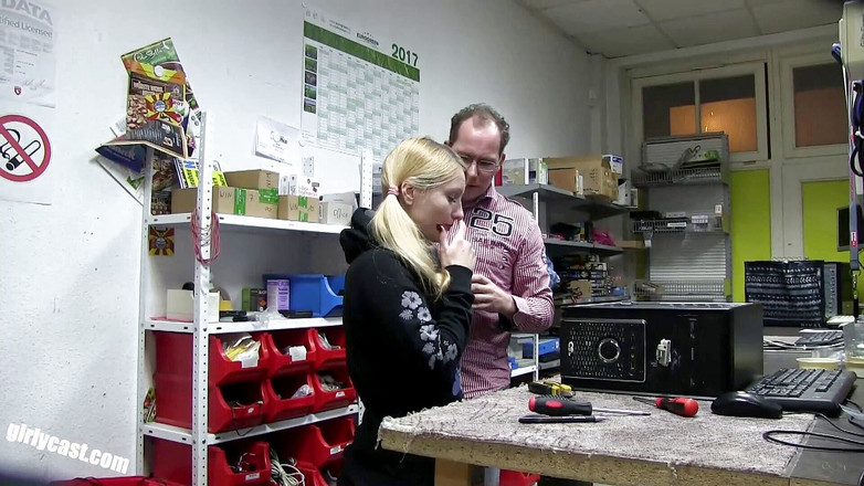 Girlycast: Naive intern bare fucked in the ass!