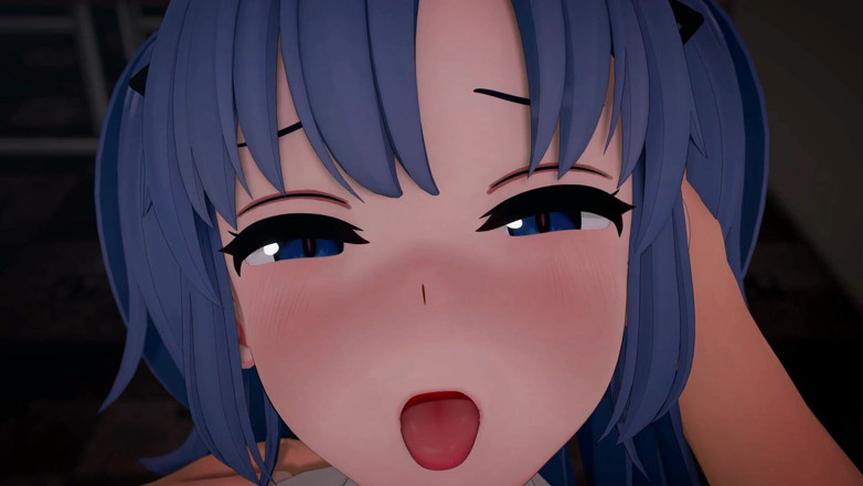 Smixix: Hayase yuuka pompino blu archivio hentai mmd 3d capelli blu edit...