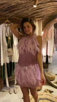 Robe de mode rose