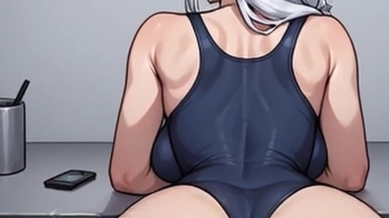 Aiwaifuloops: Waifu amateur teen pOV Büro badebekleidung necken und nahaufnahme chef...