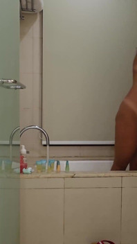 Esposa se ducha en un hotel, milf, escena completa, ep 32901