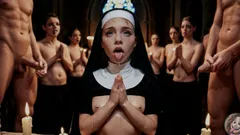 Hot Ai Nun - Blowbang & Gangbang in Church
