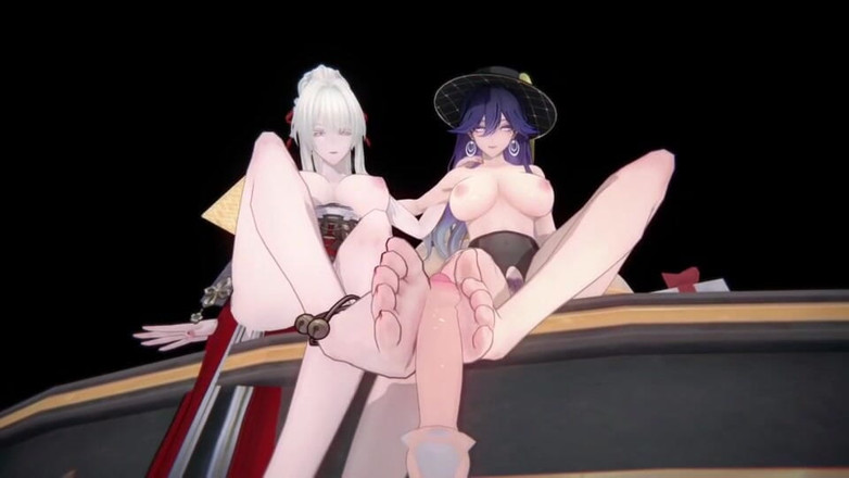 NSFWOtaku: Wuthering Waves - Lucilla X Hiyuki, sexe FFM - Animations hentai en 3D