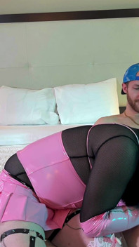 Tgirl in Chastity Dominated