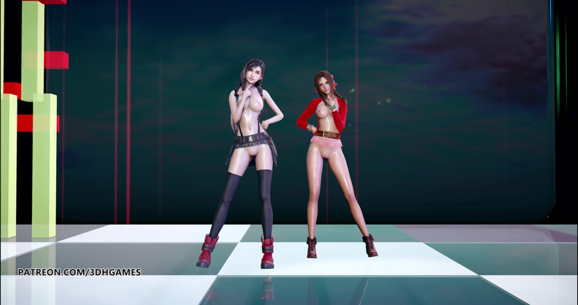 3D-Hentai Games: Berry good - Mellow Mellow, Tifa Lockhart Aerith, naked dance final...