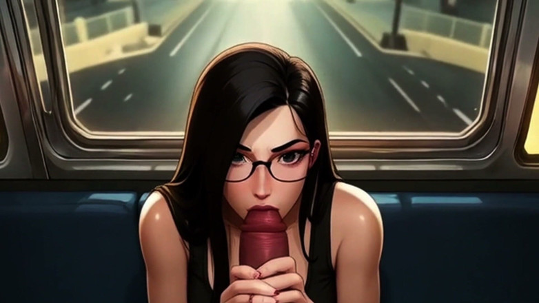 Spicy Toons: Lin's Friends Help Drain Your Cock on the Bus