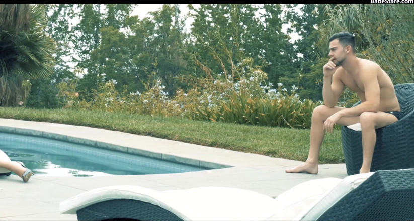 Babe Stare: Glamour model gets her shaved pussy fucked by the pool