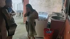 Wife Left and the Maid Couldn't Stop My Erect Dick