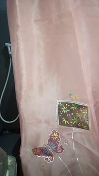 Travesti döl giyiyor hanbok Kore geleneksel elbisesi