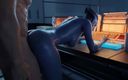 Velvixian 3D: Liara Doggystyle Multitasking