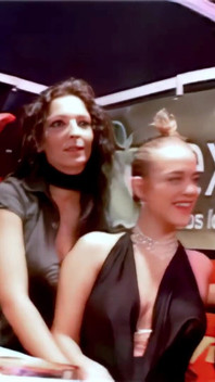 Dunia-montenegro: Dunia Montenegro and Angie Kiss at the Barcelona Cine Erotico Festival in 2006