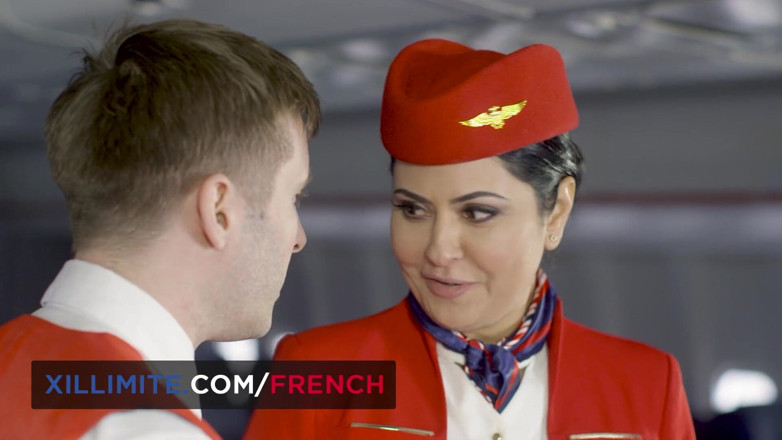 French girls at work: Steamy Layover with the Cabin Crew