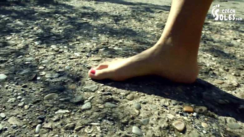 Czech Soles - foot fetish content: Dirty bare feet in nature, POV